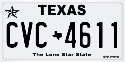TX license plate CVC4611
