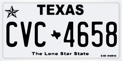 TX license plate CVC4658
