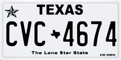 TX license plate CVC4674