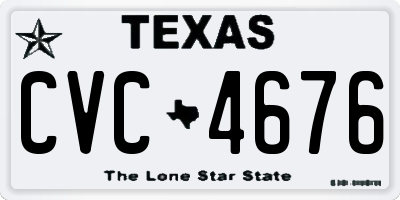 TX license plate CVC4676