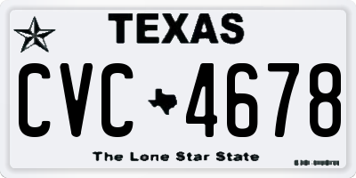 TX license plate CVC4678