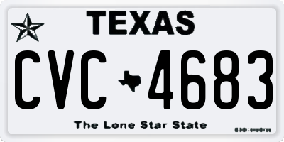 TX license plate CVC4683