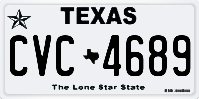 TX license plate CVC4689