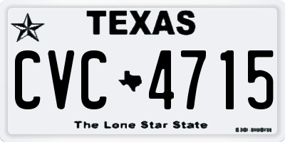 TX license plate CVC4715