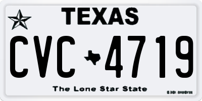 TX license plate CVC4719
