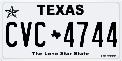 TX license plate CVC4744