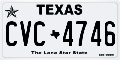 TX license plate CVC4746