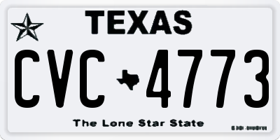 TX license plate CVC4773