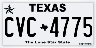 TX license plate CVC4775
