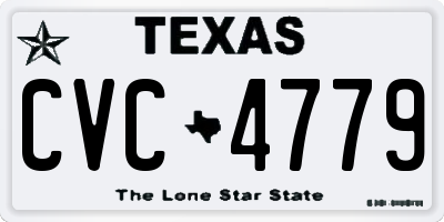 TX license plate CVC4779
