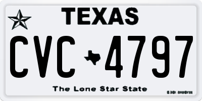 TX license plate CVC4797