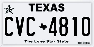 TX license plate CVC4810