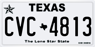 TX license plate CVC4813