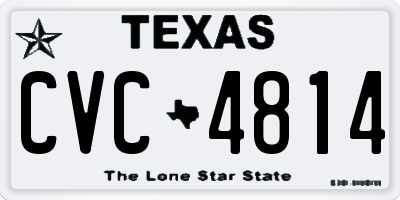 TX license plate CVC4814