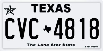 TX license plate CVC4818