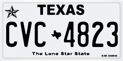 TX license plate CVC4823