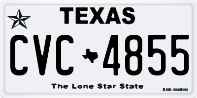 TX license plate CVC4855