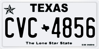 TX license plate CVC4856