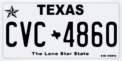 TX license plate CVC4860