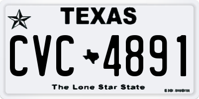 TX license plate CVC4891