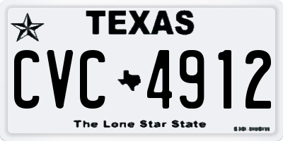 TX license plate CVC4912