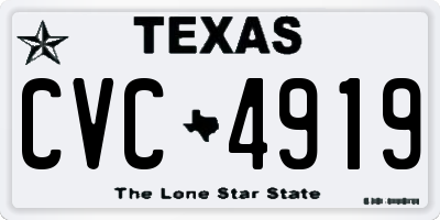 TX license plate CVC4919