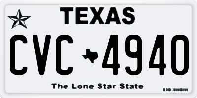 TX license plate CVC4940
