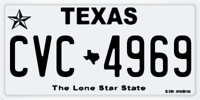 TX license plate CVC4969