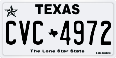 TX license plate CVC4972