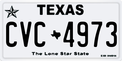 TX license plate CVC4973