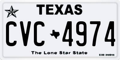 TX license plate CVC4974