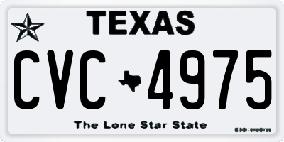 TX license plate CVC4975