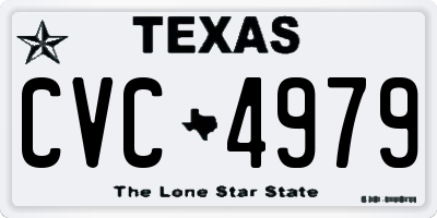 TX license plate CVC4979