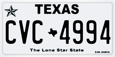 TX license plate CVC4994