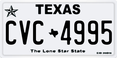 TX license plate CVC4995