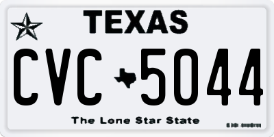 TX license plate CVC5044