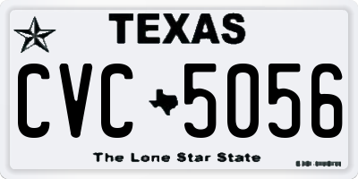 TX license plate CVC5056