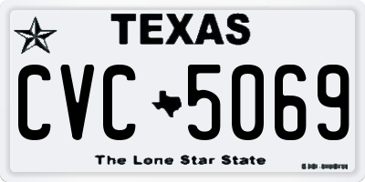 TX license plate CVC5069