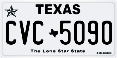 TX license plate CVC5090