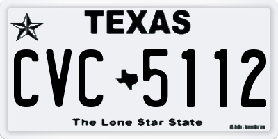 TX license plate CVC5112