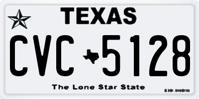 TX license plate CVC5128