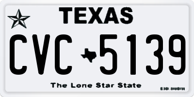 TX license plate CVC5139
