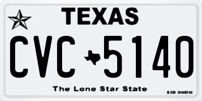 TX license plate CVC5140