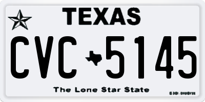 TX license plate CVC5145