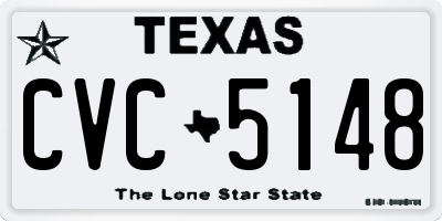 TX license plate CVC5148