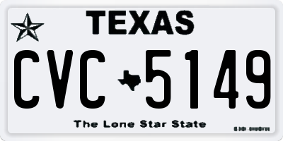 TX license plate CVC5149