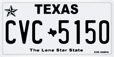 TX license plate CVC5150
