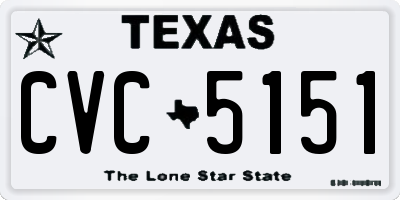 TX license plate CVC5151