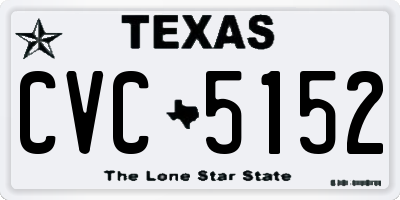 TX license plate CVC5152