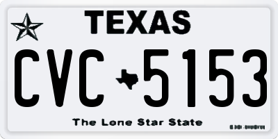 TX license plate CVC5153